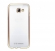 Прозрачный силиконовый чехол для Samsung A3 A310 с глянцевой окантовкой - Gold