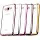 Прозрачный силиконовый чехол для Samsung Galaxy J5 с глянцевой окантовкой - Rose Gold