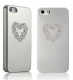 Star5 Pure Love Series Heart Silver for iPhone 5/5s (with Swarovski)