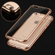Силиконовый прозрачный чехол с окантовкой для iPhone 7 - Gold