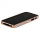 Бампер металлический для iPhone 5/5S/SE со стразами - Bronz