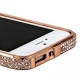 Бампер металлический для iPhone 5/5S/SE со стразами - Bronz