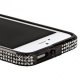 Бампер металлический для iPhone 5/5S/SE со стразами - Black