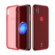 Baseus Simple Series Case Transparent Red for iPhone X