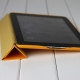 Кожаный чехол JisonCase Executive Smart Cover для iPad 2 желтый