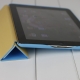 Кожаный чехол JisonCase Executive Smart Cover для iPad 2 голубой